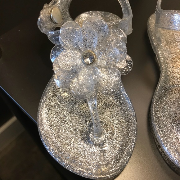 NWOT Silver Glitter Jelly Sandles by Carter’s - Picture 4 of 4